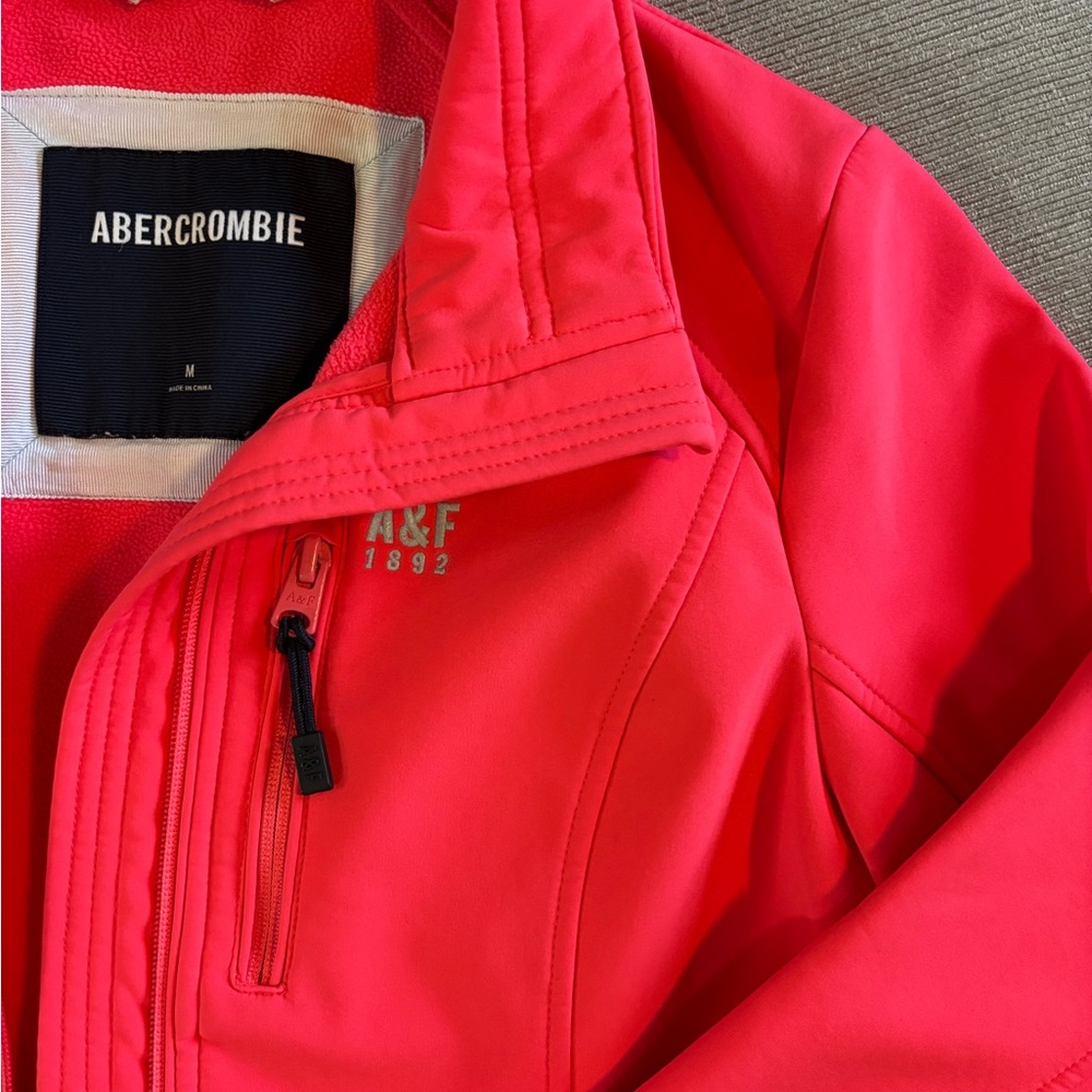 Abercrombie & Fitch Neon Pink Fitted Windbreaker Jacket